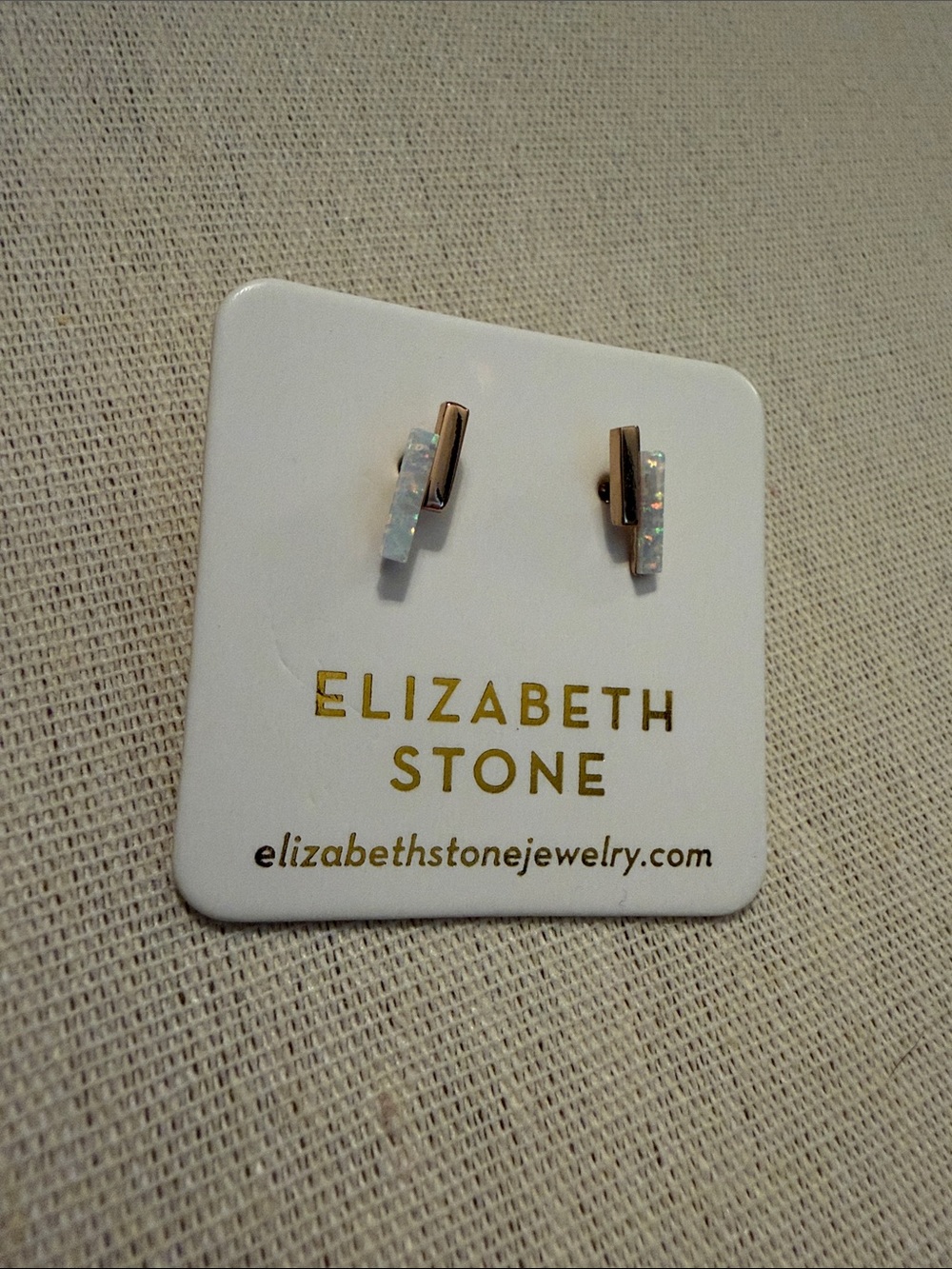 Elizabeth Stone Mod Bar Earrings